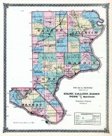 Saline, Gallatin, Hardin, Pope and Massac Counties Map, Illinois State Atlas 1875